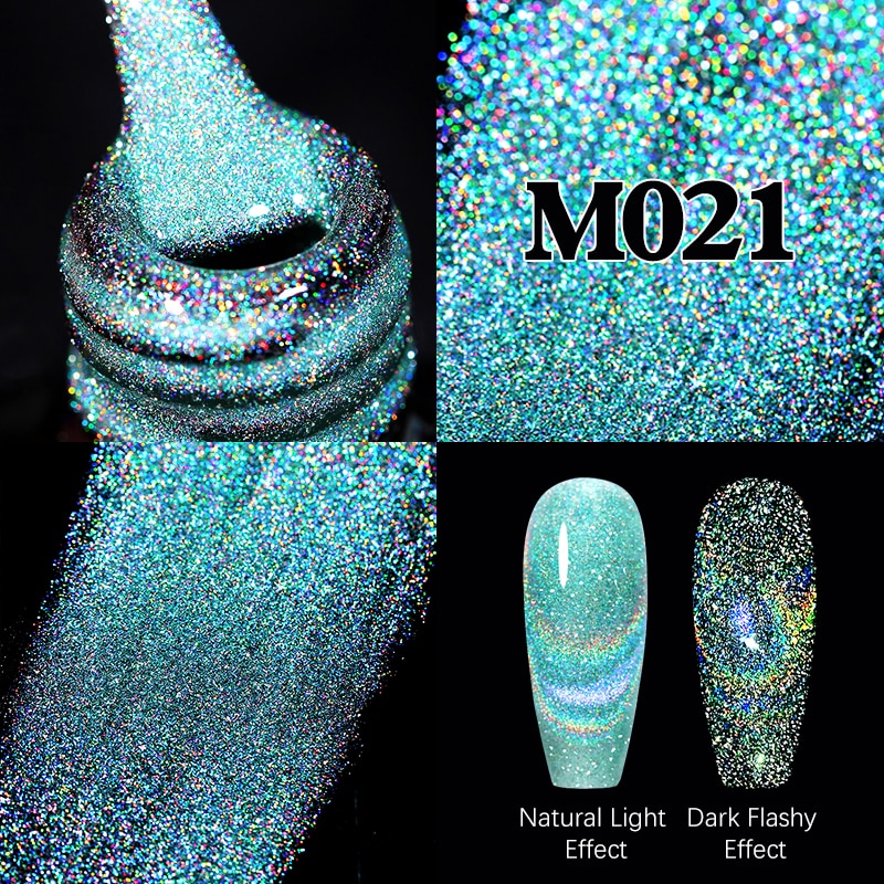 Sparkling Gel Nail Polish Reflective Glitter Nail Gel Semi Permanent Nail Art Varnish For Manicures Need Base Top Coat