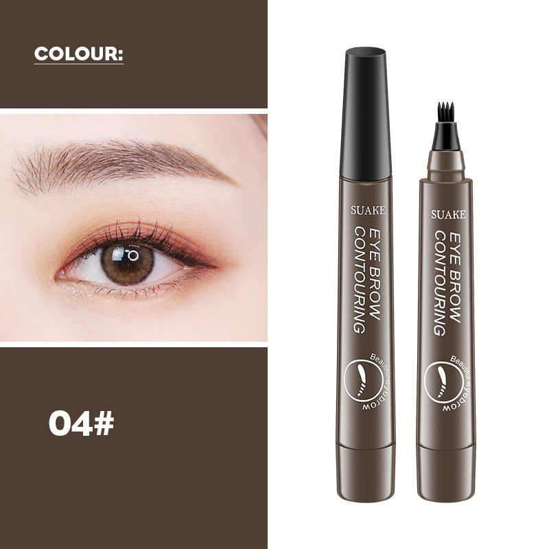 0.01mm Ultra Fine Eyebrows Pencil Waterproof Sweat-proof Liquid Eyebrow Pen Long Lasting Professional Makeup Eye Cosmetics