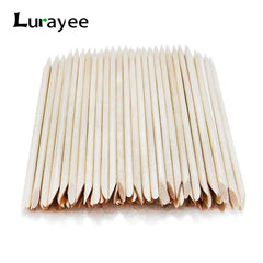 Nail Cuticle Pusher Orange Wood Sticks Nail Manicures Remover Wooden Design Nail Gel Polish Drawing Stick for Nail Art
