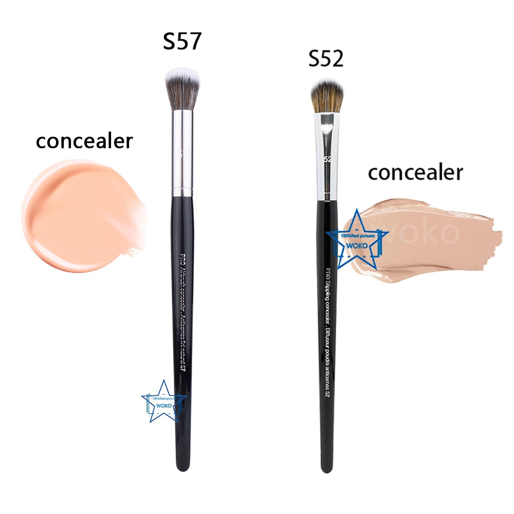 Makeup Brush Concealer Shadow Contour Blush Powder Foundation Liquid Bronzer Brush Synthetic Professional Face Nose Make up Tool