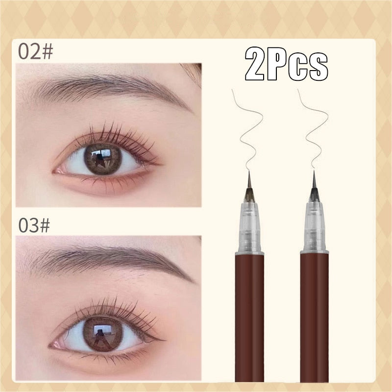 0.01mm Ultra Fine Eyebrows Pencil Waterproof Sweat-proof Liquid Eyebrow Pen Long Lasting Professional Makeup Eye Cosmetics