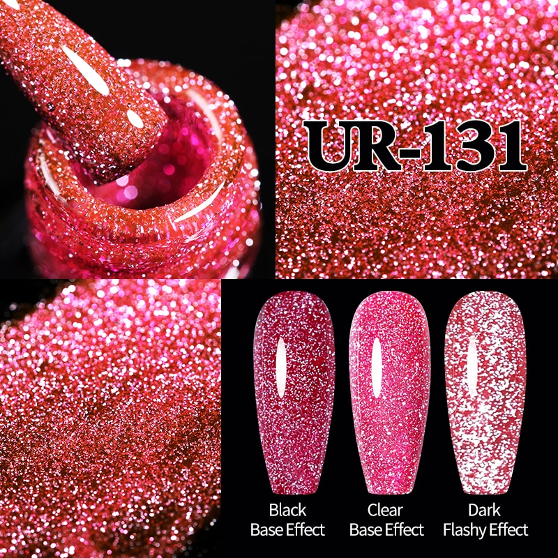 Sparkling Gel Nail Polish Reflective Glitter Nail Gel Semi Permanent Nail Art Varnish For Manicures Need Base Top Coat