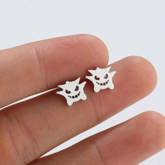 Steel Fuxk You Doodle Earrings For Woman Trend Punk Middle Finger Stickman Hip Hop Dangle Earrings Cool 2023 New Jewely