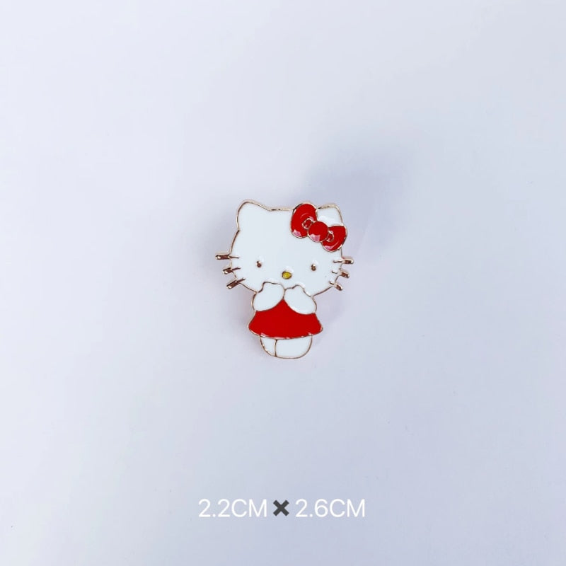 Sanrio Hello Kitty Cinnamon My Melody Lapel Pins for Backpack Anime Brooches Collar Jeans Jacket Fashion Jewelry Accessories