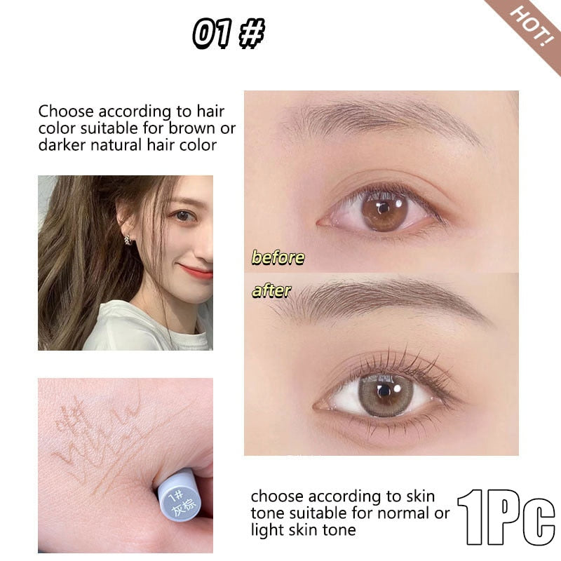 0.01mm Ultra Fine Eyebrows Pencil Waterproof Sweat-proof Liquid Eyebrow Pen Long Lasting Professional Makeup Eye Cosmetics