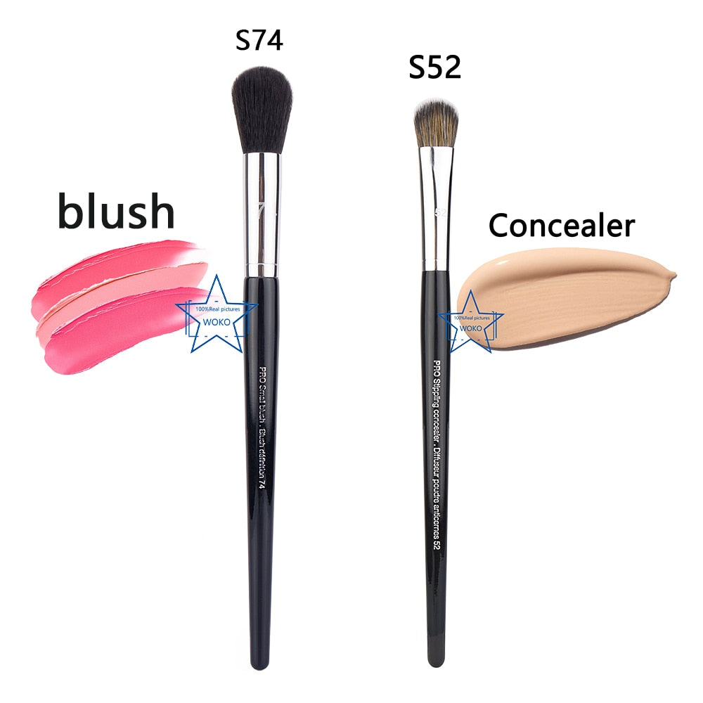 Makeup Brush Concealer Shadow Contour Blush Powder Foundation Liquid Bronzer Brush Synthetic Professional Face Nose Make up Tool