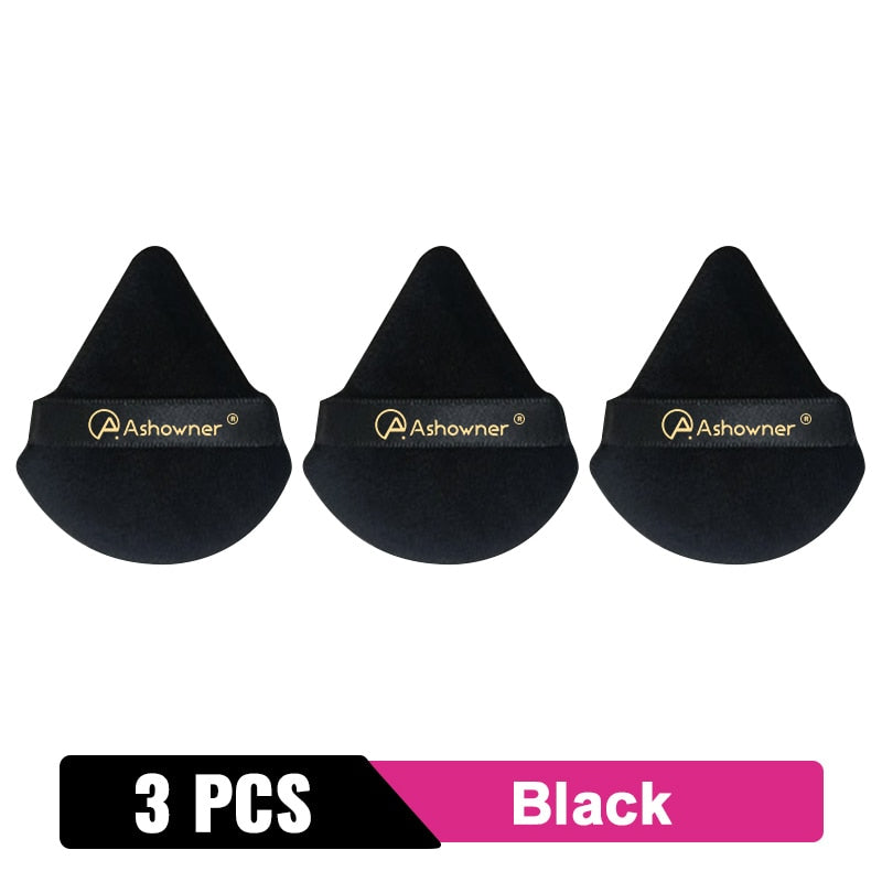 Triangle Powder Puff Soft Makeup Sponge for Face Make Up Eyes Contouring Shadow Cosmetic Washable Mini Velvet Foundation Puff