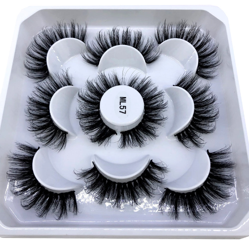 5 pairs 8-25mm natural 3D false eyelashes fake lashes makeup kit Mink Lashes extension mink eyelashes maquiagem