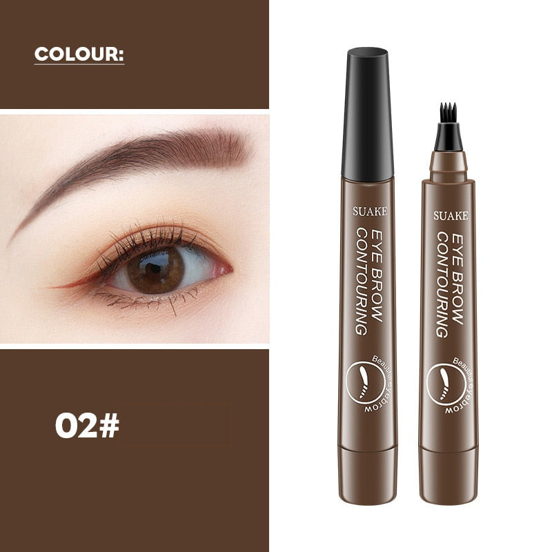 0.01mm Ultra Fine Eyebrows Pencil Waterproof Sweat-proof Liquid Eyebrow Pen Long Lasting Professional Makeup Eye Cosmetics