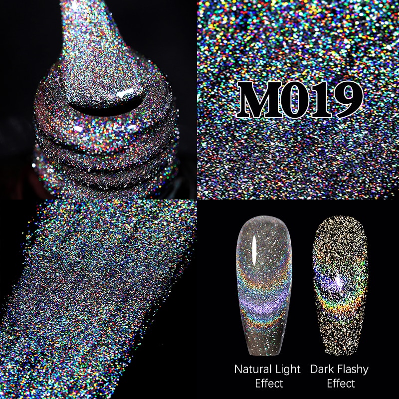 Sparkling Gel Nail Polish Reflective Glitter Nail Gel Semi Permanent Nail Art Varnish For Manicures Need Base Top Coat