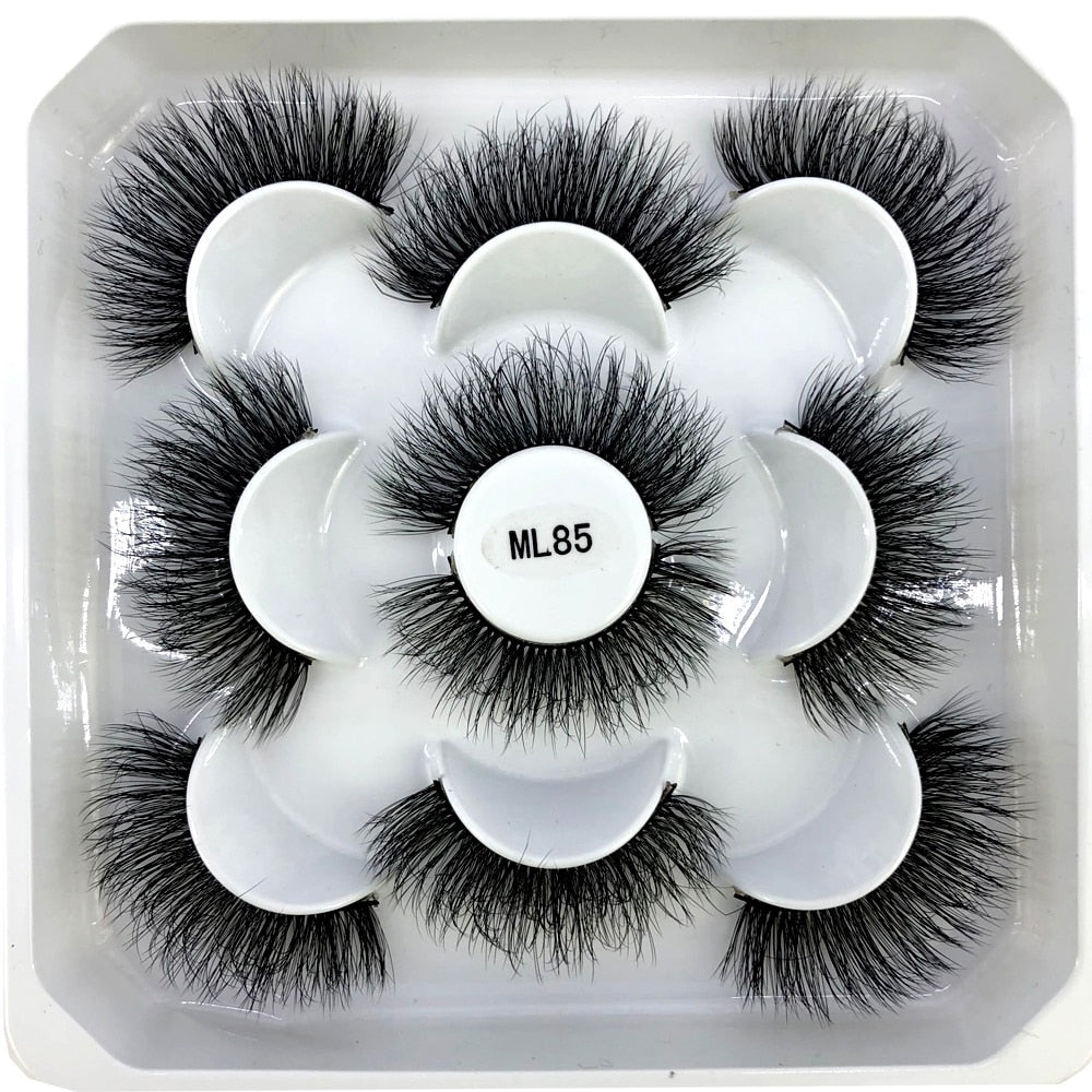 5 pairs 8-25mm natural 3D false eyelashes fake lashes makeup kit Mink Lashes extension mink eyelashes maquiagem