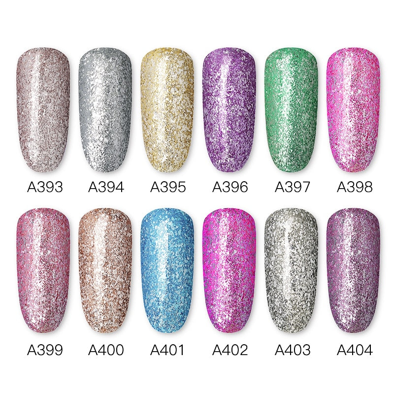 Gel Nail Polish Glitter Paint Hybrid Varnishes Shiny Top Base Coat For Nails Set Semi Permanent For Manicure Nail Art