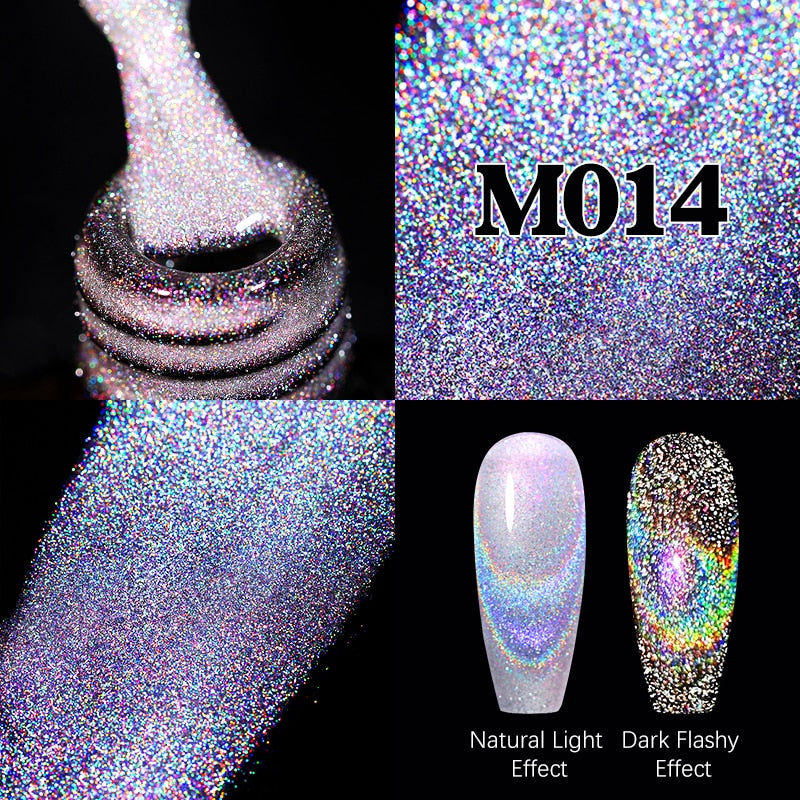 Sparkling Gel Nail Polish Reflective Glitter Nail Gel Semi Permanent Nail Art Varnish For Manicures Need Base Top Coat