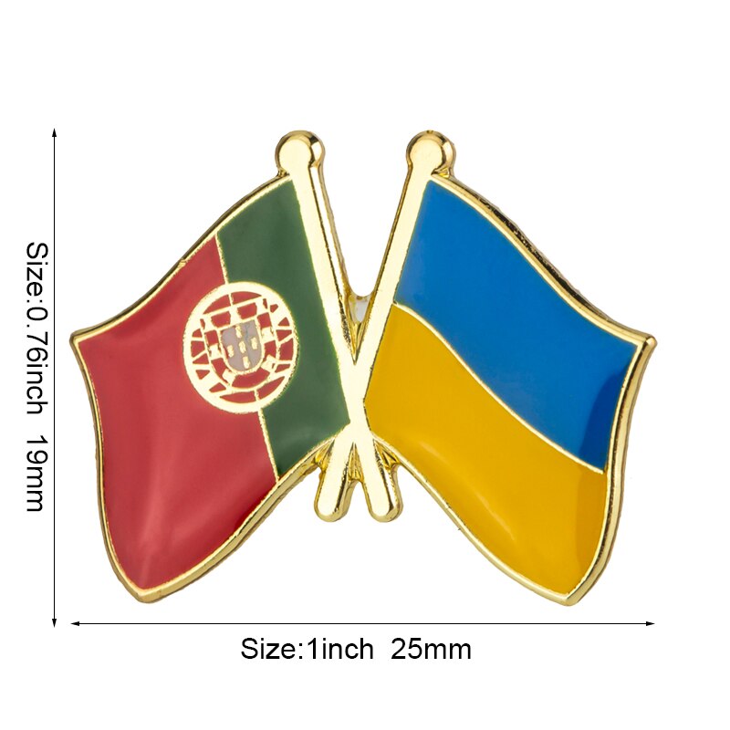 Ukraine Metal Flag Lapel Pin Badges For Clothes In Patches Rozety Papierowe Icon Backpack KS-0186
