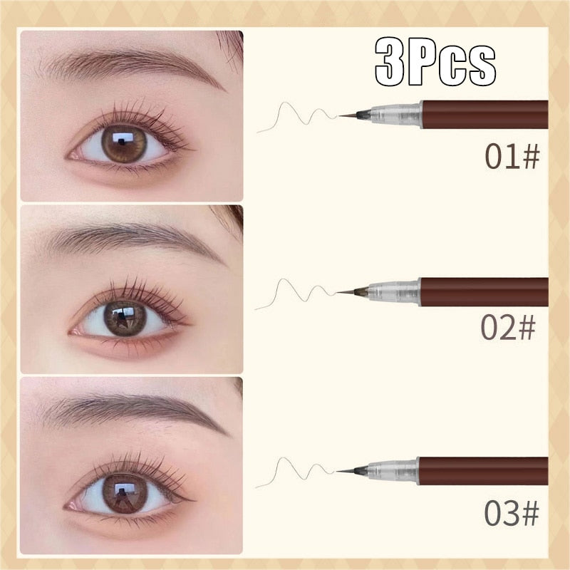 0.01mm Ultra Fine Eyebrows Pencil Waterproof Sweat-proof Liquid Eyebrow Pen Long Lasting Professional Makeup Eye Cosmetics