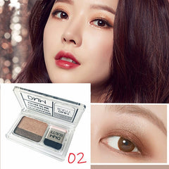 Two-color small box lazy eye shadow makeup matte eye shadow easy to carry eyeshadow tray professional women's cosmetics