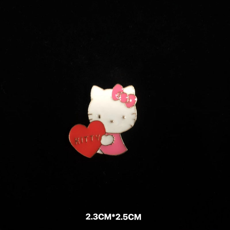 Sanrio Hello Kitty Cinnamon My Melody Lapel Pins for Backpack Anime Brooches Collar Jeans Jacket Fashion Jewelry Accessories