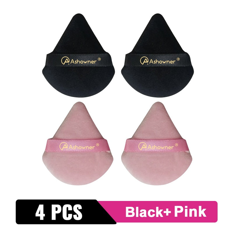 Triangle Powder Puff Soft Makeup Sponge for Face Make Up Eyes Contouring Shadow Cosmetic Washable Mini Velvet Foundation Puff