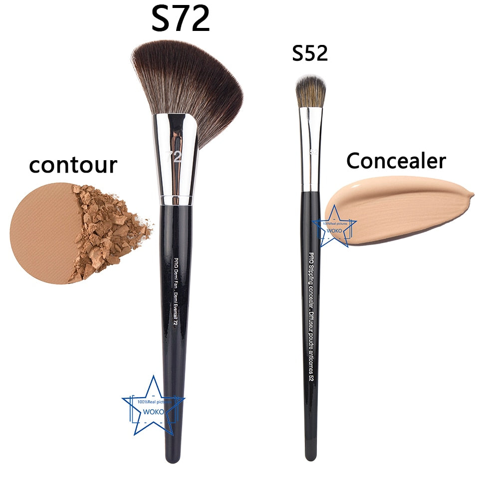 Makeup Brush Concealer Shadow Contour Blush Powder Foundation Liquid Bronzer Brush Synthetic Professional Face Nose Make up Tool