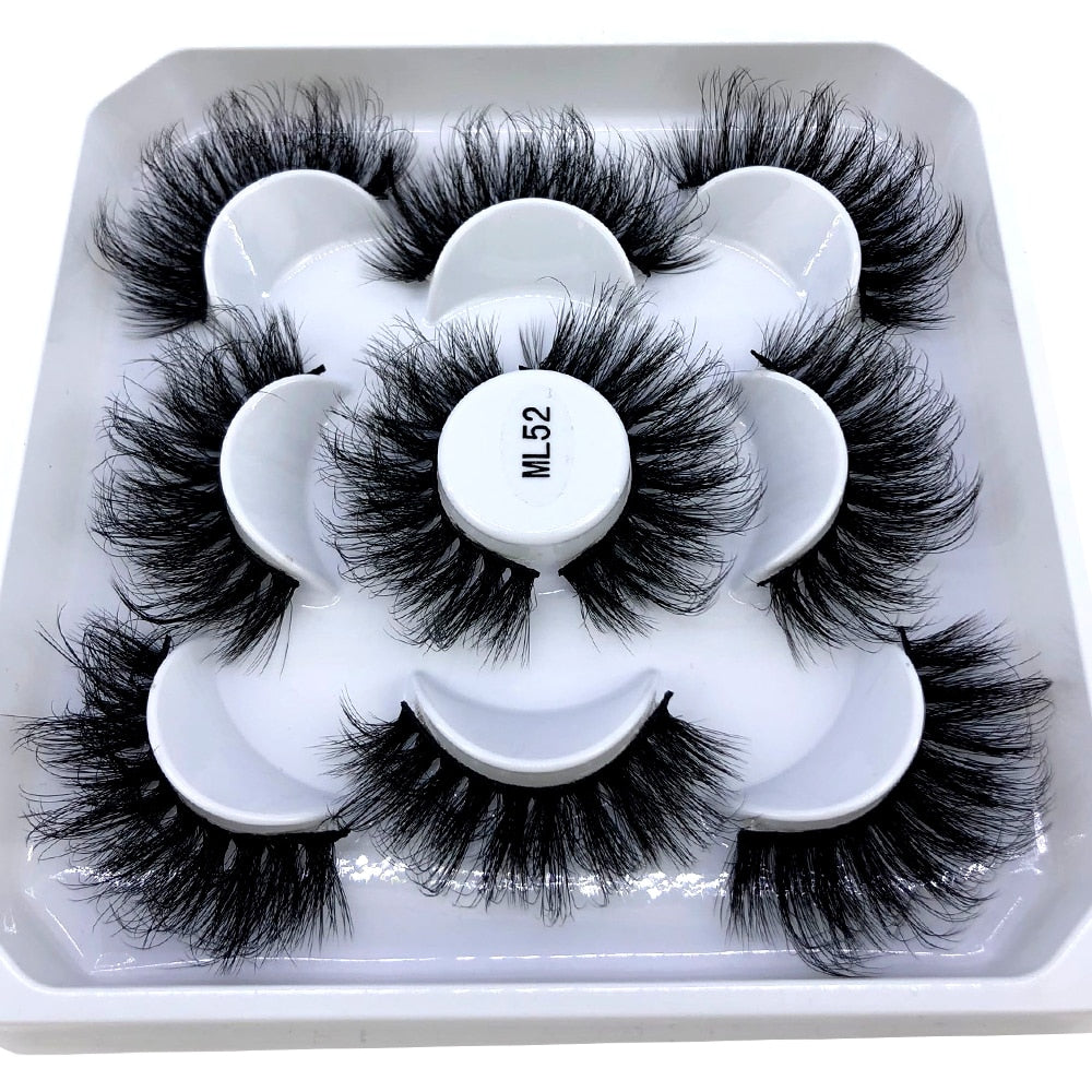 5 pairs 8-25mm natural 3D false eyelashes fake lashes makeup kit Mink Lashes extension mink eyelashes maquiagem