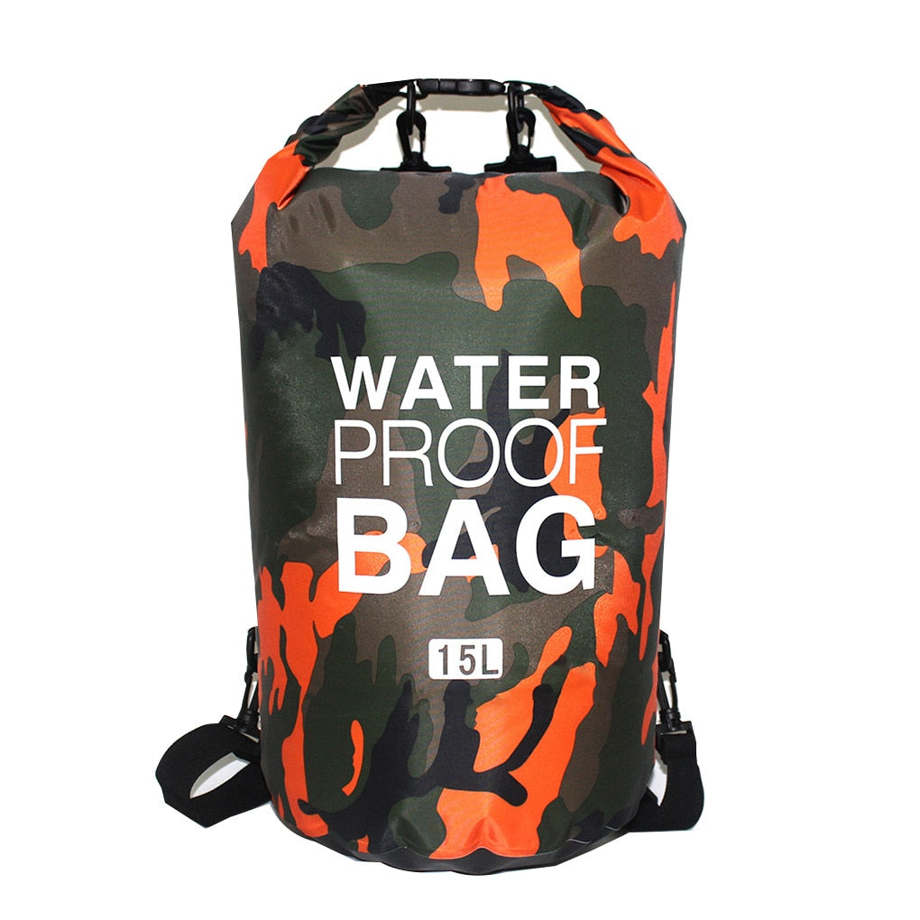 30L Waterproof Swimming Bag Dry Sack Camouflage Colors Fishing Boating Kayaking Storage Drifting Rafting Bag 2L 5L 10L 15L 20L