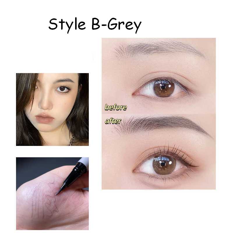 New Ultra-fine Liquid Eyeliner Lying Silkworm Eyelash Pen Brown Gray Eyeliner Pencil Smooth Lasting Quick-drying Big Eyes Makeup