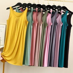 Sexy Modal Lingerie Nightdress Women Casual Sleepwear Sleeveless Vest Nightgown Nightie Summer Home Dress