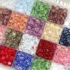 30pcs 8mm AB Color Five-pointed Star Beads Czech Glass Loose Spacer Beads  for Jewelry Making Hairpin Handmade DIY Accessories